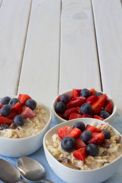 istock Two Bowls of Bircher Muesli Vertical 645299104