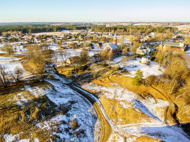 istock Top view of Kernave (historical capital city of Lithuania) 645319150
