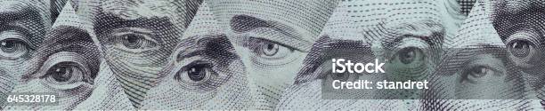 Portraits Eyes Wellknown Leader In The Notes Stock Photo - Download Image Now - Backgrounds, Bank - Financial Building, Banking