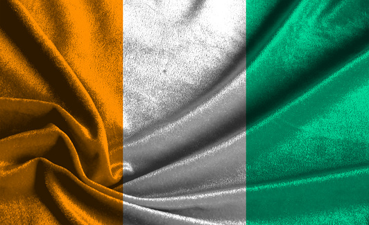 Flag of the African country Côte d’Ivoire