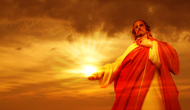 istock The Sacred Heart statues over dramatic sky 645331830