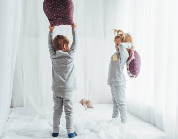 istock Children in pajamas 645337576
