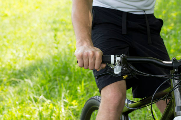 istock riding a mountain bike 645340978
