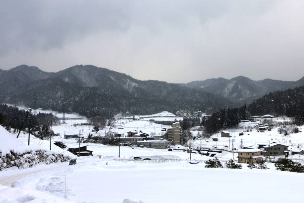 Shirakawa Village on Winter with Heavy Snow and Village View Shirakawa Village on Winter with Heavy Snow and Village View historic heritage square phoenix stock pictures, royalty-free photos & images