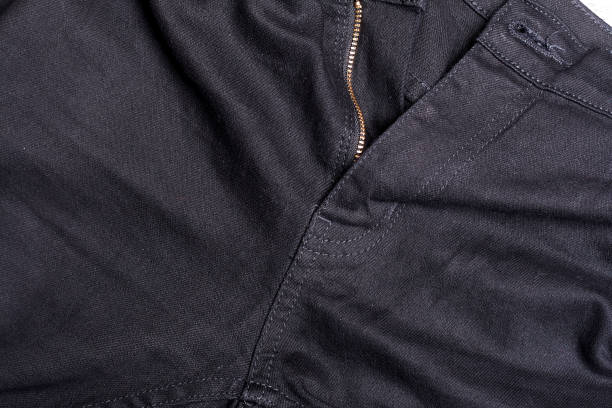 istock Texture of black jeans 645347910