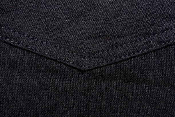 istock Texture of black jeans 645348096