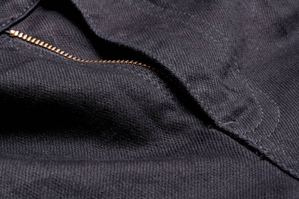 istock Texture of black jeans 645354404