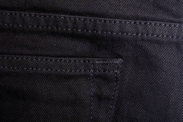 istock Texture of black jeans 645354408