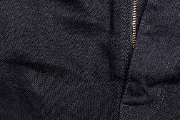 istock Texture of black jeans 645356602