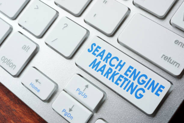 istock Abbreviation SEM search engine marketing on a keyboard. 645357036