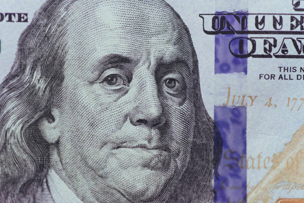istock close up of Franklin on 100 dollars bill 645360698