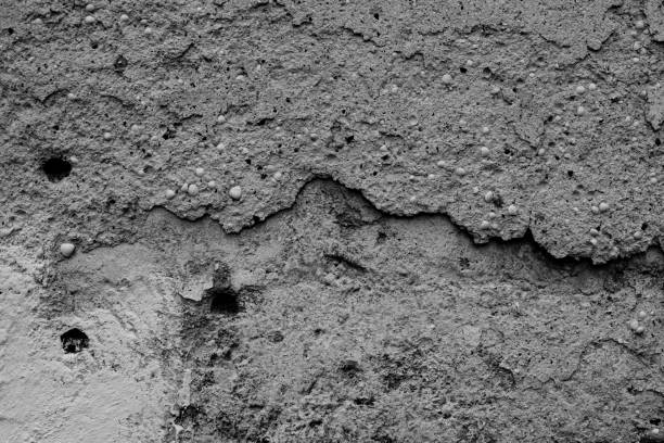 istock Wall fragment with scratches and cracks 645363514