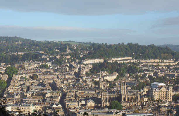 istock Aerial view of Bath 645370954