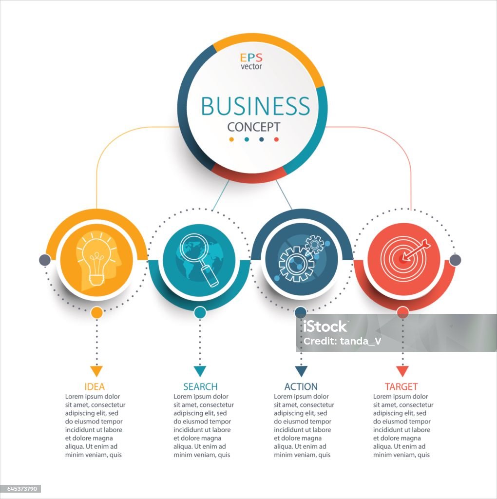 Business-Infografik-Vorlage, Vektor. - Lizenzfrei Informationsgrafik Vektorgrafik