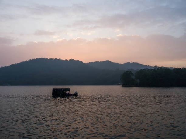istock Sunset at sun moon lake, Taiwan 645377056