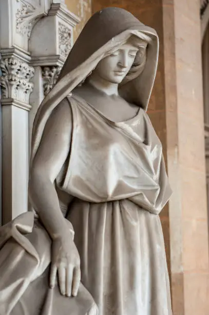The Virgin Mary purity and chastity personified statue