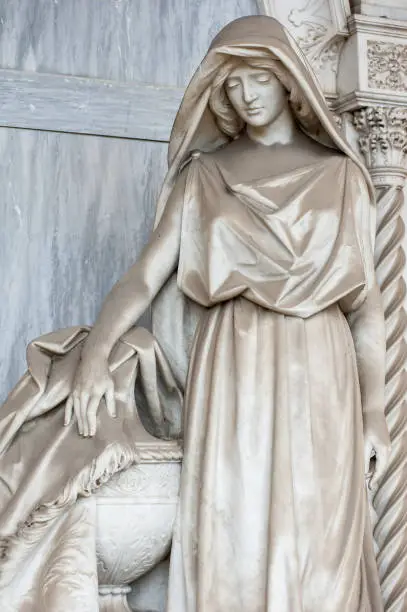 The Virgin Mary purity and chastity personified statue