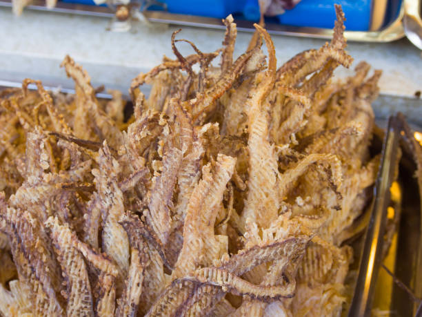istock Grilled dried squid at market in Taiwan 645383766