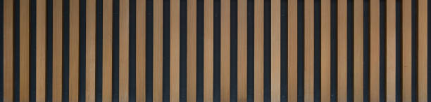 istock Timber slat Seamless texture, Wooden Yellow Brown background, Vertical 645383868