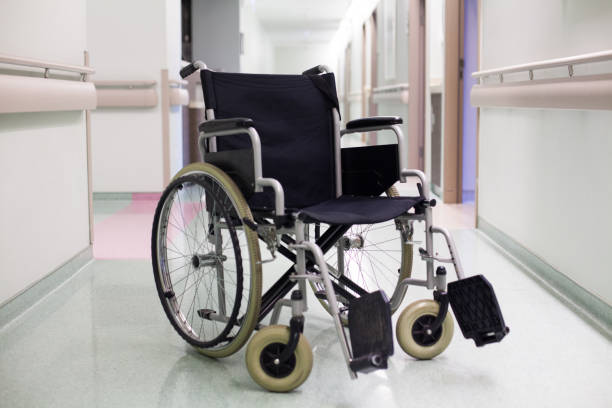 istock Wheelchair in hospital 645387036