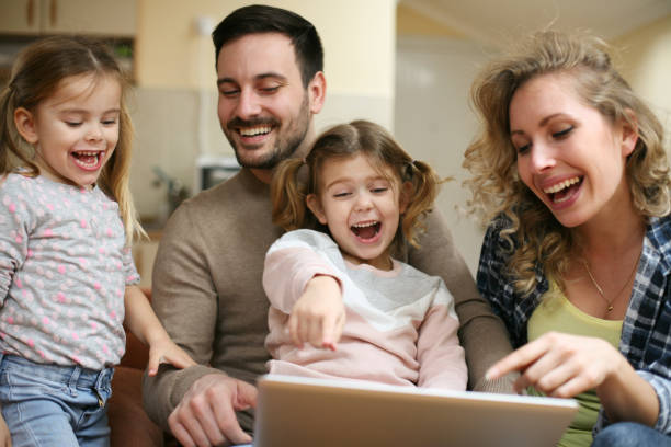 istock Happy family enjoy at home. 645397682