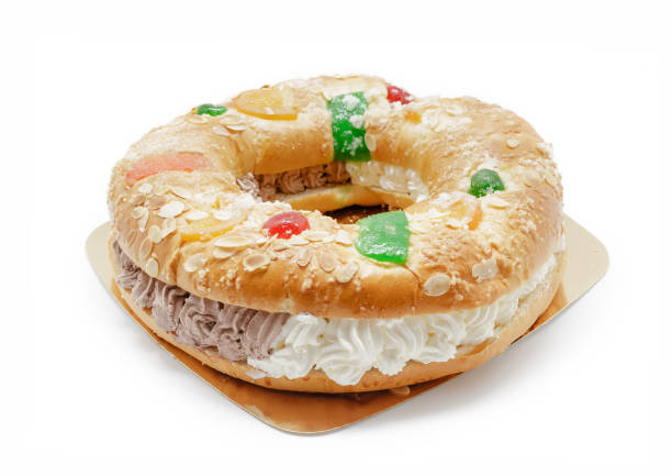 istock Kings ring cake isolated on white . Traditional Spanish pastry 