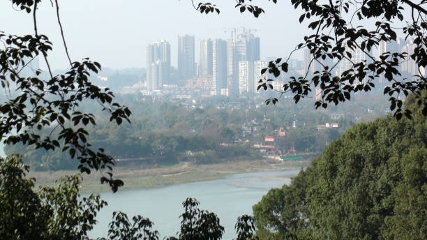 istock Leshan Skyline And River Scenery From Giant Buddha.Sichuan Province.China 645400680