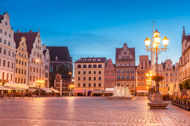 istock Town center Wroclaw 645404830