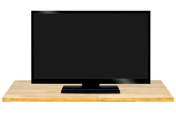 istock Television put on wood shelf 645414956
