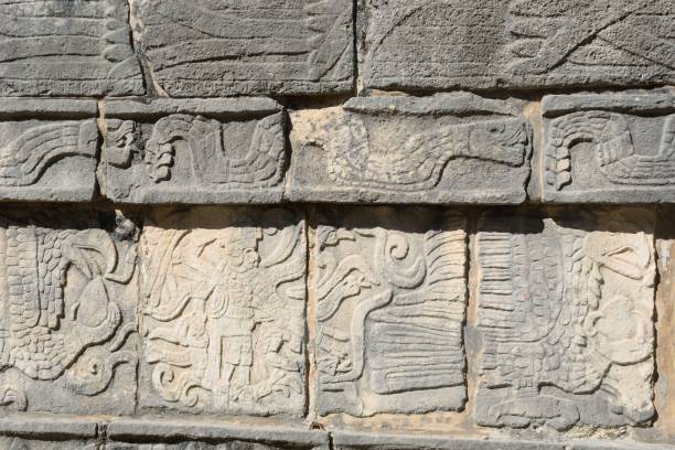 istock Mayan stone frieze Chichen Itza 645415626