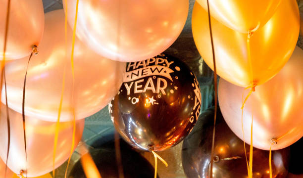 Happy New Year Balloons stock photo