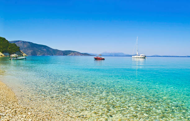 istock Gidaki beach landscape at Ithaca Greece 645419494