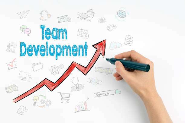 istock Hand with marker writing - Team Development, Business Concept 645425894