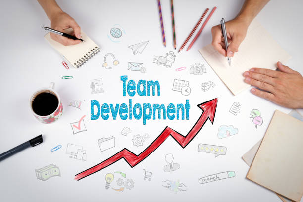 istock Team Development, Business Concept. The meeting at the white office table 645425896