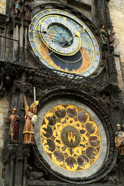 istock Prague astronomical clock (Prague orloj), Old Town Hall Tower. 645429302