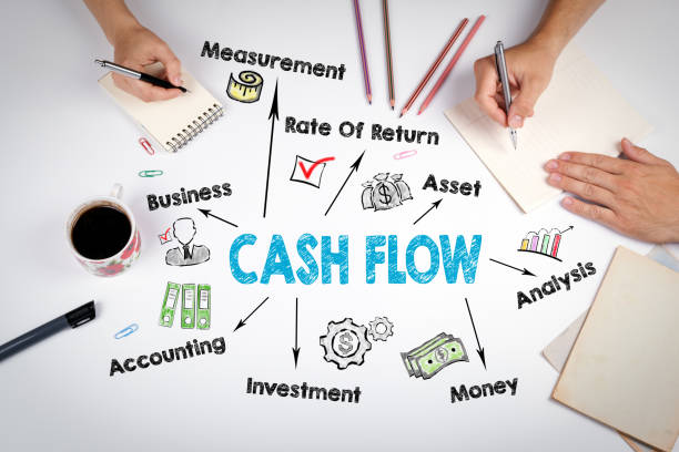 istock Cash Flow Concept. The meeting at the white office table 645439058