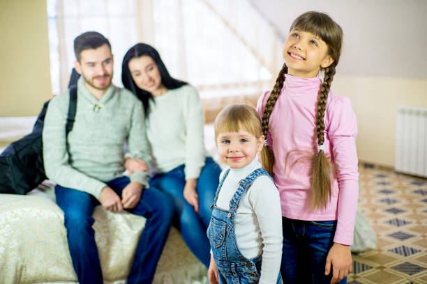 istock family came to the hotel 645448244