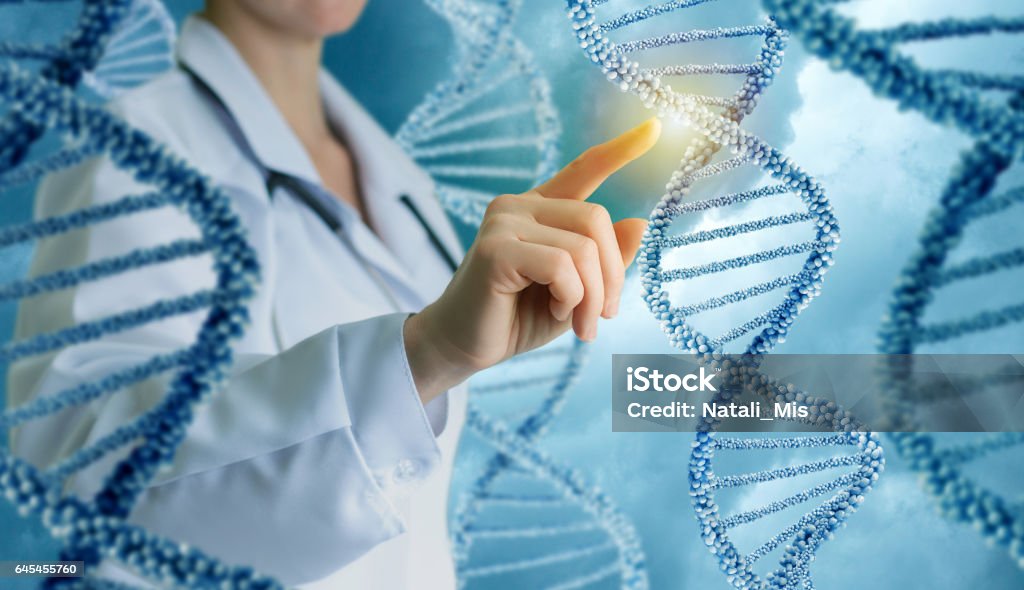 Innovative in science and medicine . Innovative in science and medicine concept design. Genetic Research Stock Photo