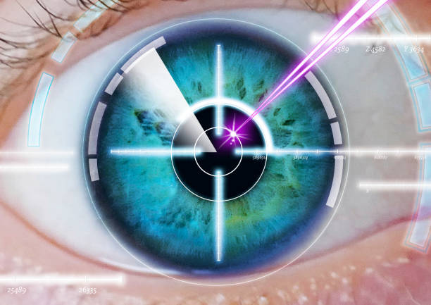 eye laser correction eye laser correction german iris stock pictures, royalty-free photos & images