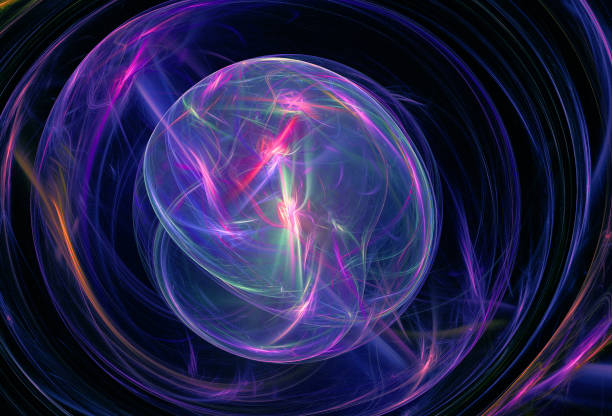 istock Abstract illustration of a fractal pattern on black background 645472342