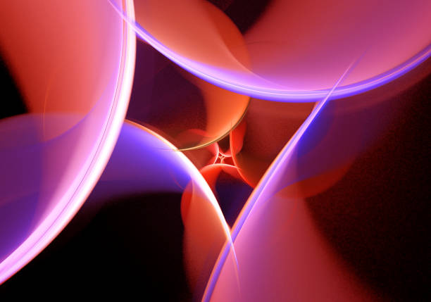 istock Abstract illustration of a fractal pattern on black background 645474468