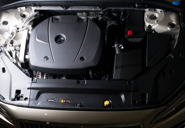 istock Close up detail of car engine 645479224
