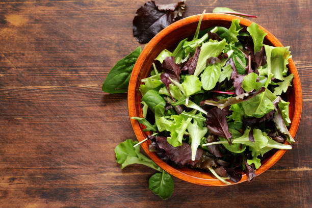 istock green salad mix - spinach, arugula, lettuce 645499264