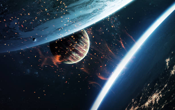 istock Abstract cosmos background - space. Elements of this image furnished by NASA 645501956
