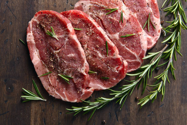 istock Pork steak with rosemary and pepper 645505898