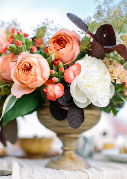 istock Bouquet from spring flowers. Wedding bouquet. Flowers composition close up 645522748