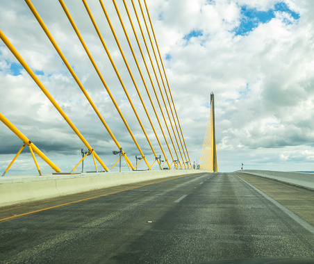Sunshine Skyway Bridge, is a bridge spanning Tampa Bay, Florida on the Gulf of Mexico coast.