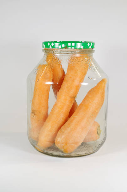 istock Carrots in a glass jar. 645544054