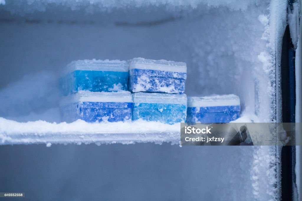 -80 degree frige in the lab Freezer Stock Photo