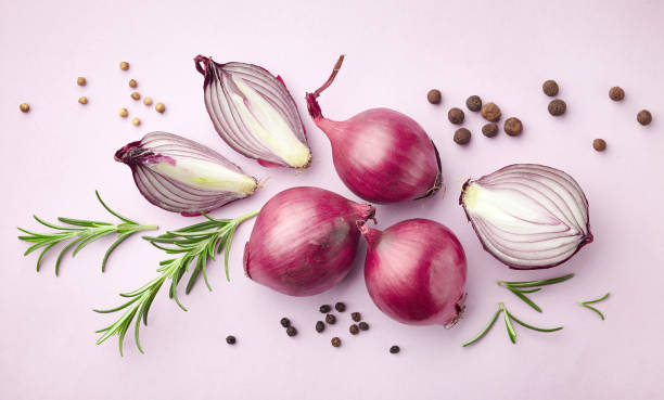 istock composition of red onions and spices 645558082